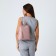 City backpack of artificial leather with lightning, pink color