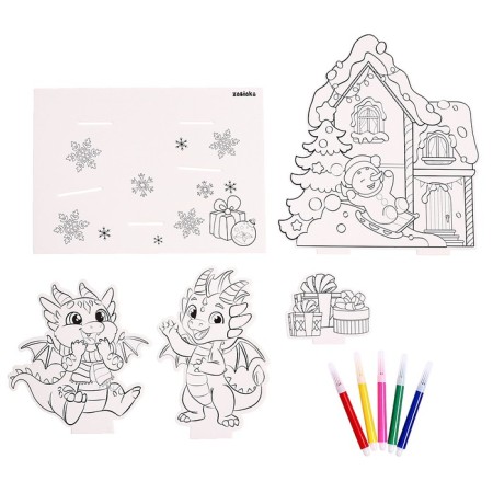 Set for creativity 3 in 1 "3D coloring. Funny dragons "-1