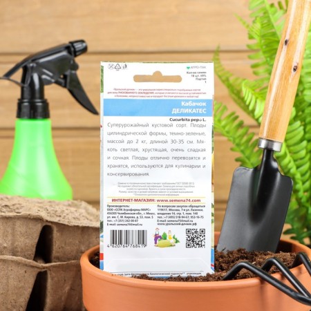 Semen zucchini "Delicates", 10 pcs.-1