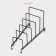 Cover stand for 5 objects of the share, 28.5 × 12.5 × 16.5 cm, black color