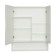 Aquaton Skandi Carder Mirror, 70 cm, white color