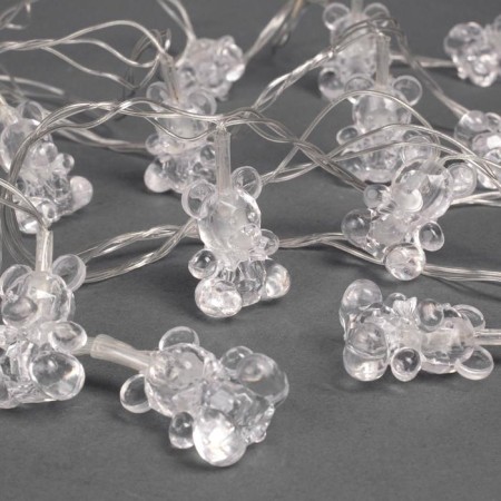 Garland “thread” 5 m with nozzles “bears”, IP20, transparent thread, 20 LED, glow of multi (RG/RB), blinking, 220 V-1
