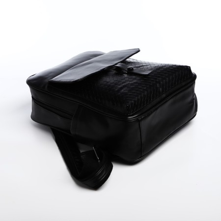 Male backpack on a zipper, 3 outer pockets, black color-3