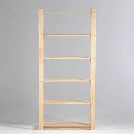 Wooden rack reinforced 180x84x28cm, 6 shelves-3