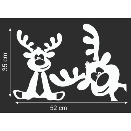 Decorative sticker for windows "Two deer" 35x52 cm-1
