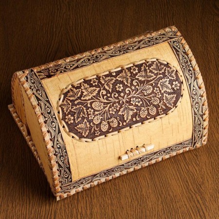 Bread "Berry", 24 × 20 × 15 cm, birch bark-2