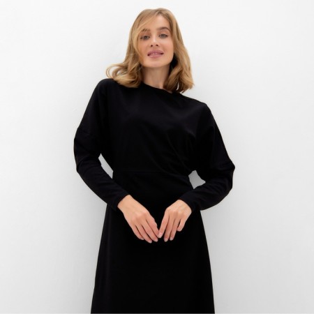 Women's knitted dress Minaku: Basic Line Color Black, Rr. 48-1