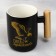 Ceramic “Strength and Courage” mug, 400 ml, black color