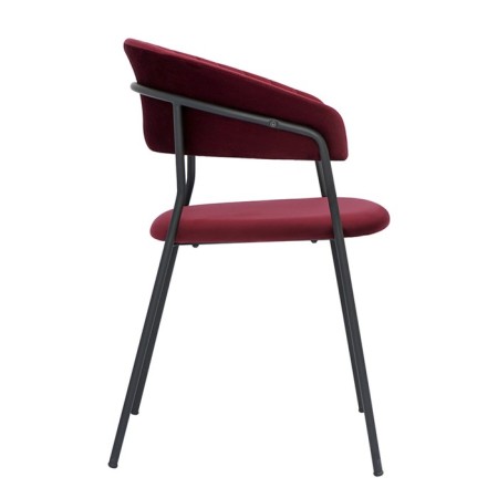 Stefany chair, 515 × 600 × 785 mm, velor, wine color-5