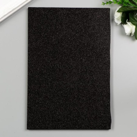 Foamiran "black shine" 2 mm format A4 (set of 5 sheets)-1