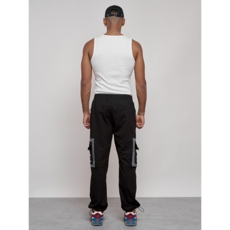 Sports male trousers, size 52, black color-3