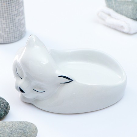 Soap dish "cat" 9x14x8cm-2