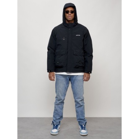 Male spring jacket, size 52, dark blue color-4
