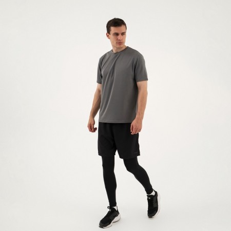 Male T -shirt, basic, size S (46), gray color-5