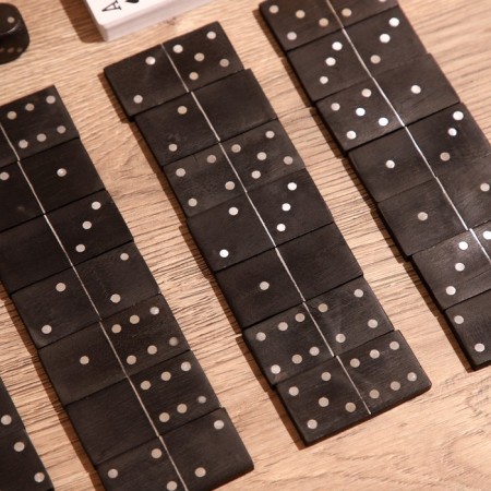 Board game 3V1 (domino + cubes + cards) Polyrerin, MDF-4