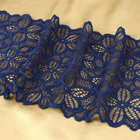 Lace elastic fabric, 180 mm × 2.7 ± 0.5 m, blue color-2