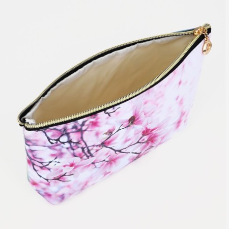Cosmetic bag with lightning, white/pink color-2