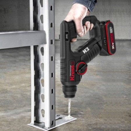 Highermarker-drill battery. Kress H3 KU381 TBD, 20 V, 2x2 Ah, 5300 FP/min, SDS-PLUS, case-5
