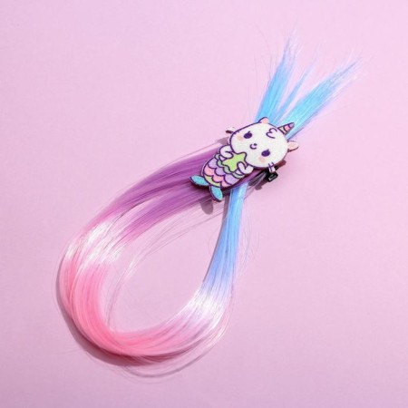 Hair clips, colored strand "You are unique"-2