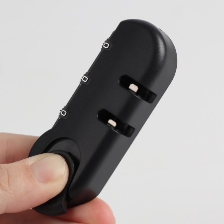 Code lock for a suitcase. with mounts, 3.3 × 8.3 × 1.8 cm, black color-3