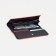 Women's wallet on the button, red color