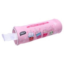 School Penal Tubul on the zipper Bubble Milk Tea, mix