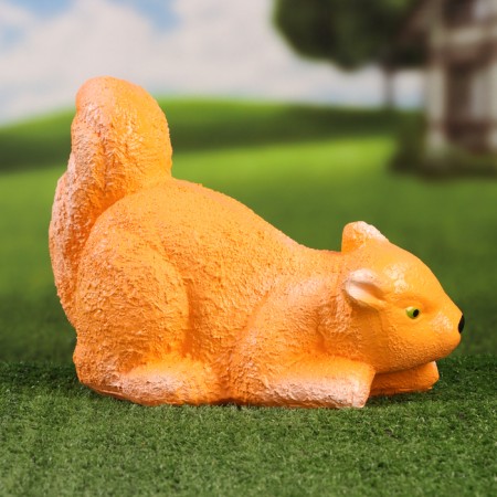 Garden figure "Squirrel lies" red, 23x30x15cm-2