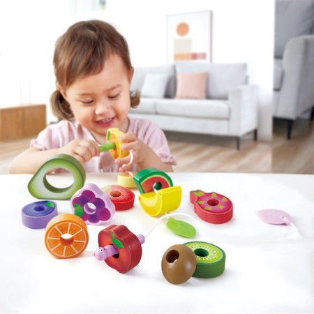 Wooden lacing "Funny caterpillars", 14 items-7