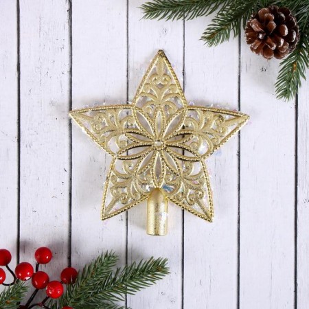 Tip "star" frosty patterns, 15x15 cm, gold-1