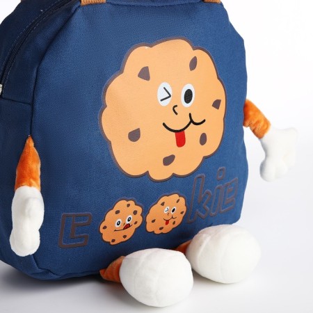 Youth bag with a zipper, blue color-2