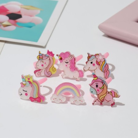 Children's ring "chosen" magical unicorn, mix shape, color, dimensionless