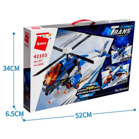 Designer Transformer "Avia Transport", 3 assembly options, 604 parts-2