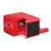 Carpet 1 Erichkrause M-Cube, with a container and the mounting mechanism to the table, a hole with a diameter of 8 mm, red