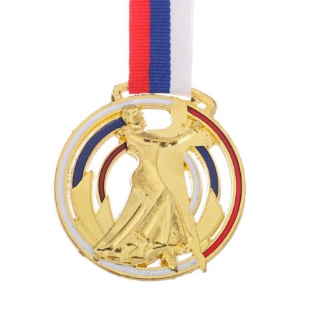 Medal thematic "ballroom dancing", gold, d = 6 cm-1