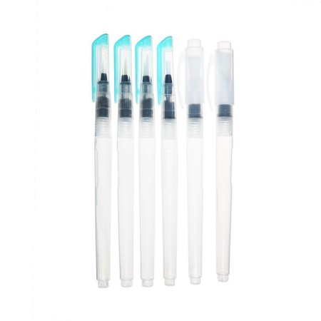 A set of nylon brushes, calligraphic, 6 pieces, with a piston mechanism-5