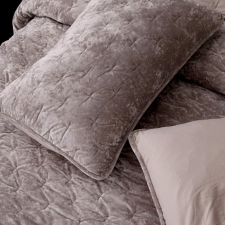 Set: cover 240x260 cm, pillowcase 50x70 cm - 2 pcs, beige color-3