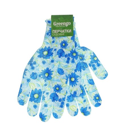 Garden, nylon gloves, without coating, size 9, color mix, Greengo-4