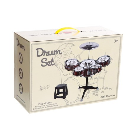 Drum installation "Rock", 5 drums, plate, sticks, stool-7