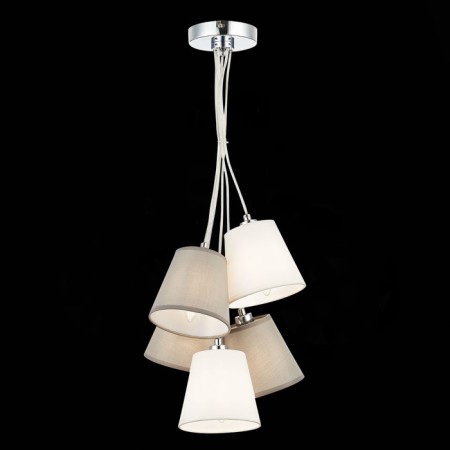 Suspended EVOLUCE lamp. Sle300403-05. Prato. 5x40 watts, E14, 40x40 cm, chromium color-1