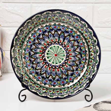 Largan Rishtan ceramics "Patterns", 25 cm, blue-1