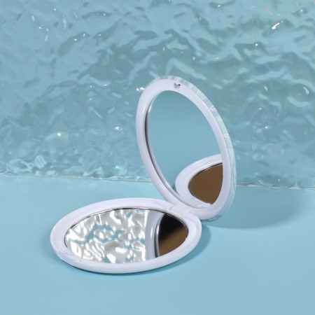 Folding mirror "tenderness", d = 7.5 cm, turquoise color-3