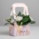 Box-Obel for Flowers "Marble", 17 × 12 × 32 cm