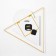 Wall clock, series: loft, "geometry", 57 x 52 cm, d-21 cm