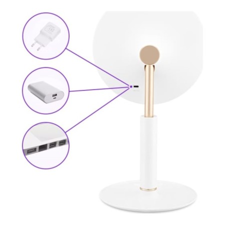 Mirror KitFort KT-3137, backlight, 37x20x17 cm, battery, white-6