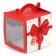 Confectionery box with a window, a chest, “bow”, 20 x 20 x 20 cm