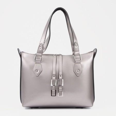 Bag-tout on lightning, beige color