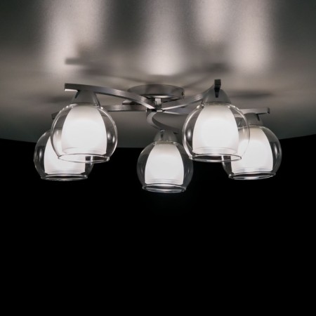 Ceating chandelier Citilux "Christie" CL152157, 54x54x19 cm, 5x75W, e27, gray color gray-11
