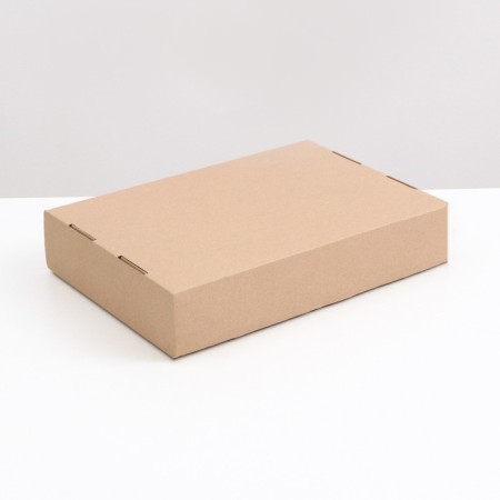 The box is folding, the lid is, brown, 35 x 25 x 7 cm