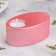 Cloth "narrow oval. Marble" from gypsum, 11.5x7x4cm, pink