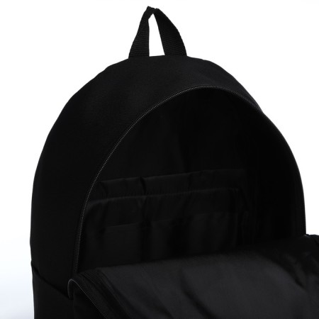 A backpack with a zipper, an outer pocket, black color "anime"-5